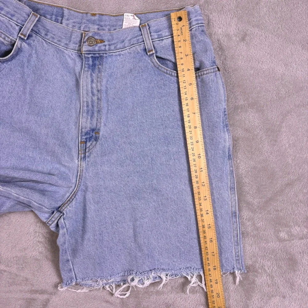Vintage 90s Gitano Denim Cutoff Shorts Women 16 High Rise 31W Light Wash
